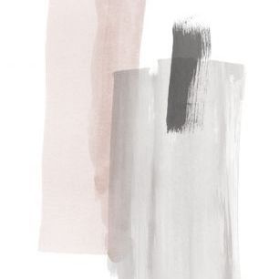 輸入壁紙 カスタム壁紙 PHOTOWALL / Brush Strokes III - Pink and Gray (e321252)