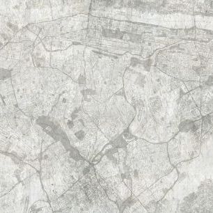 輸入壁紙 カスタム壁紙 PHOTOWALL / Concrete Wall with New York City Map - White (e321897)