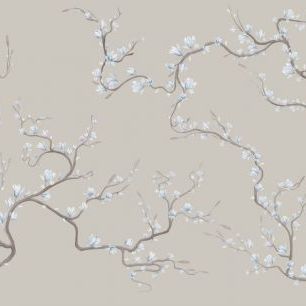 輸入壁紙 カスタム壁紙 PHOTOWALL / Flourishing Magnolia - Soft Natur Blue (e322735)