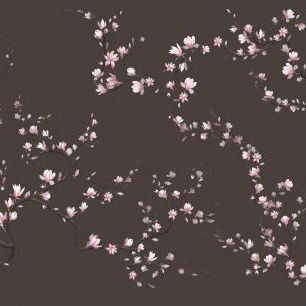 輸入壁紙 カスタム壁紙 PHOTOWALL / Flourishing Magnolia - Warm Brown (e322736)