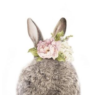 輸入壁紙 カスタム壁紙 PHOTOWALL / Floral Bunny - Tail (e322224)