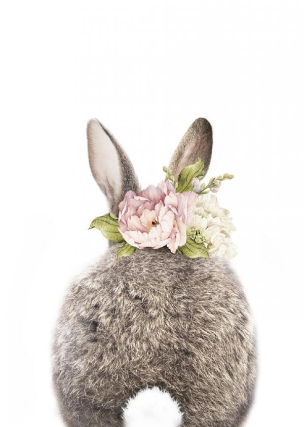 輸入壁紙 カスタム壁紙 PHOTOWALL / Floral Bunny - Tail (e322224)