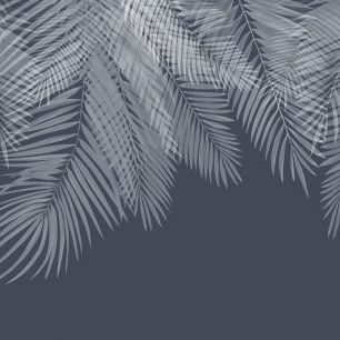 輸入壁紙 カスタム壁紙 PHOTOWALL / Hanging Palm Leaves - Blue (e321939)