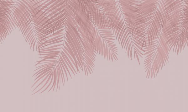 輸入壁紙 カスタム壁紙 PHOTOWALL / Hanging Palm Leaves - Pink (e321943)