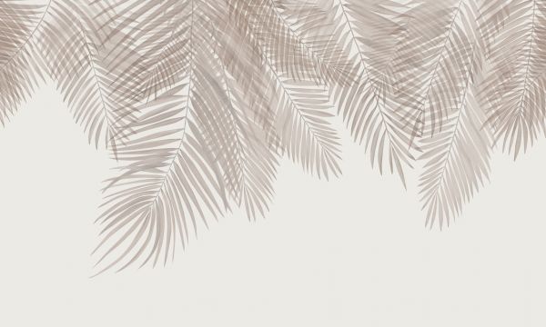 輸入壁紙 カスタム壁紙 PHOTOWALL / Hanging Palm Leaves - Sepia (e321944)