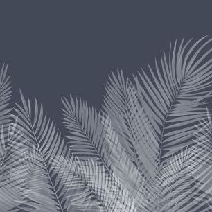 輸入壁紙 カスタム壁紙 PHOTOWALL / Swaying Palm Leaves - Blue (e321949)