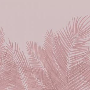 輸入壁紙 カスタム壁紙 PHOTOWALL / Swaying Palm Leaves - Pink (e321952)