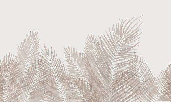 輸入壁紙 カスタム壁紙 PHOTOWALL / Swaying Palm Leaves - Sepia (e321953)