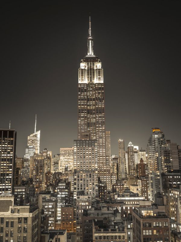 輸入壁紙 カスタム壁紙 PHOTOWALL / Illuminated New York - Dark (e321058)