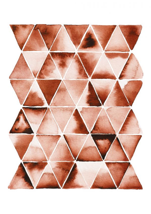 輸入壁紙 カスタム壁紙 PHOTOWALL / Orange Triangles (e322887)