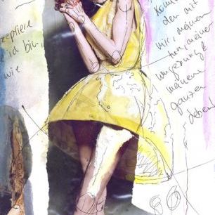 輸入壁紙 カスタム壁紙 PHOTOWALL / Yellow Dress (e322913)