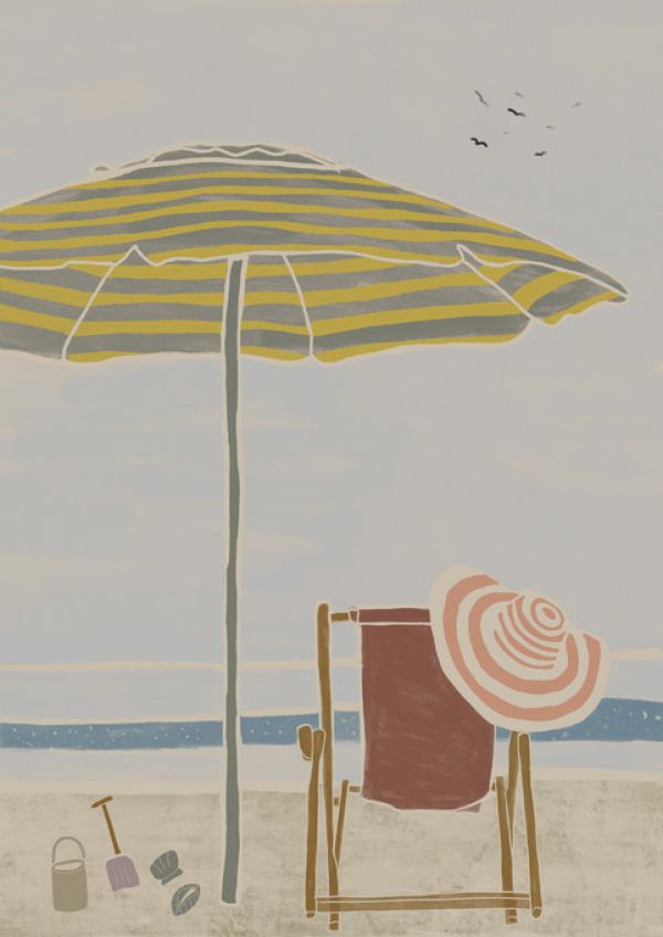 輸入壁紙 カスタム壁紙 PHOTOWALL / On the Beach - Deck Chair (e322971)