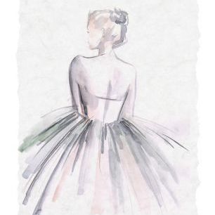 輸入壁紙 カスタム壁紙 PHOTOWALL / Watercolor Ballerina (e320459)