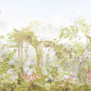 輸入壁紙 カスタム壁紙 PHOTOWALL / Honeysuckle Plants and Birds (e323102)