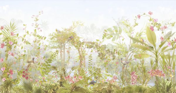 輸入壁紙 カスタム壁紙 PHOTOWALL / Honeysuckle Plants and Birds (e323102)