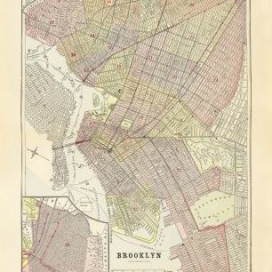 輸入壁紙 カスタム壁紙 PHOTOWALL / Map of Brooklyn (e319189)