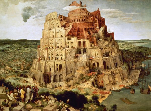 輸入壁紙 カスタム壁紙 PHOTOWALL / Tower of Babel - Infographics (e322111)