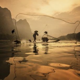 輸入壁紙 カスタム壁紙 PHOTOWALL / Spread the Fish Nets (e323672)