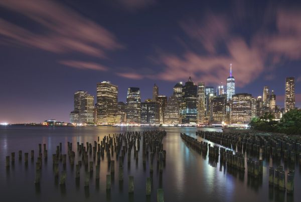 輸入壁紙 カスタム壁紙 PHOTOWALL / New York City at Night (e323766)