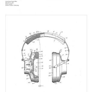 輸入壁紙 カスタム壁紙 PHOTOWALL / Patent Headpones (e323506)