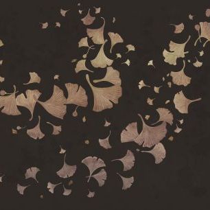 輸入壁紙 カスタム壁紙 PHOTOWALL / Ginkgo Leaves Blowin in the Wind - Brown (e325994)
