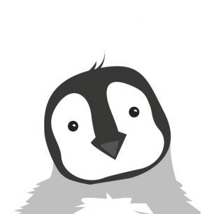輸入壁紙 カスタム壁紙 PHOTOWALL / Chubby Penguin - Gray (e325949)