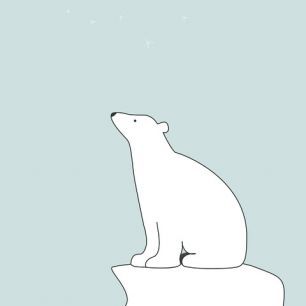輸入壁紙 カスタム壁紙 PHOTOWALL / Polar Bear - Green (e325972)