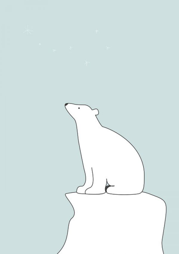 輸入壁紙 カスタム壁紙 PHOTOWALL / Polar Bear - Green (e325972)