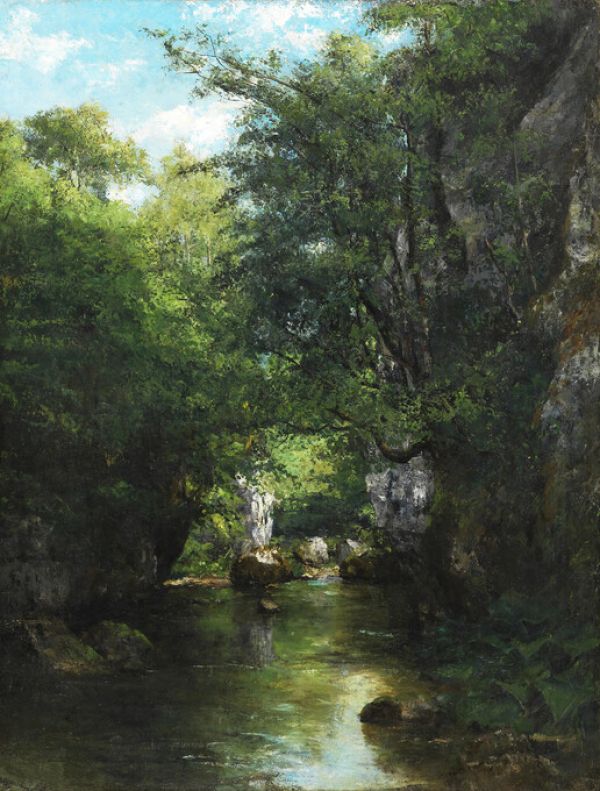 輸入壁紙 カスタム壁紙 PHOTOWALL / Water Stream - Gustave Courbet (e325886)