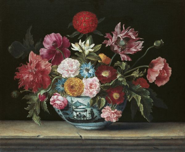 輸入壁紙 カスタム壁紙 PHOTOWALL / Chinese Bowl with Flowers - Jacques Linard (e325893)