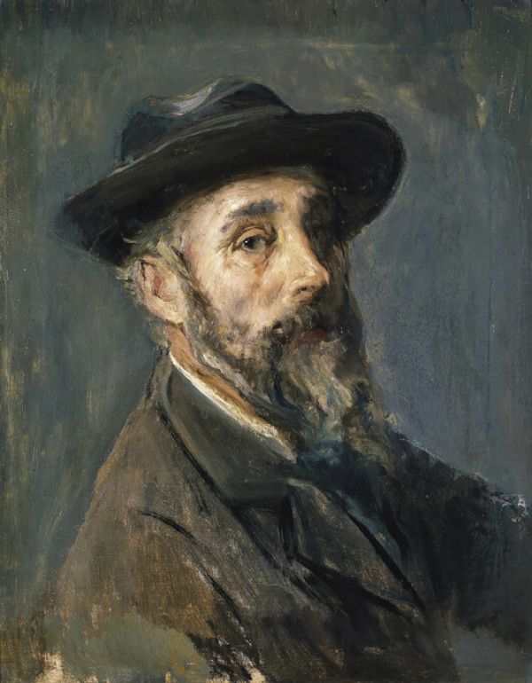 輸入壁紙 カスタム壁紙 PHOTOWALL / Self-portrait with a Hat - Ignacio Pinazo Camarlench (e325897)