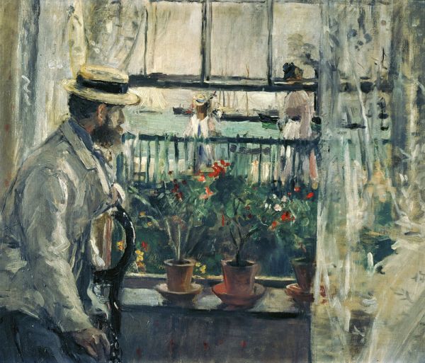 輸入壁紙 カスタム壁紙 PHOTOWALL / Eugene Manet on the Isle of Wight - Berthe Morisot (e325919)