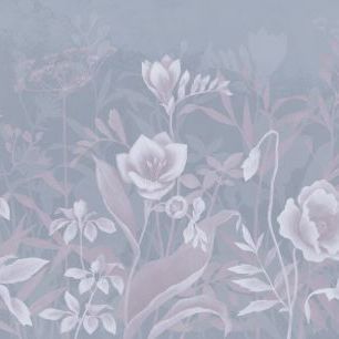 輸入壁紙 カスタム壁紙 PHOTOWALL / Gentle Botanical - Blue Pink (e327122)