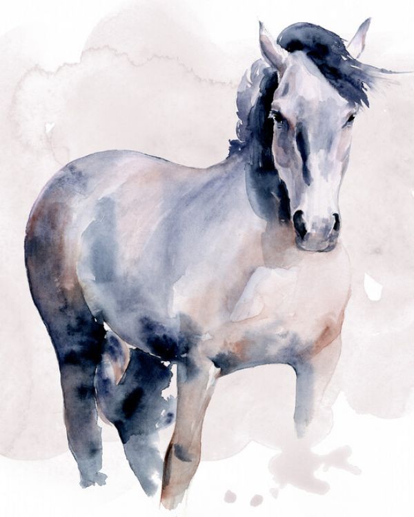 輸入壁紙 カスタム壁紙 PHOTOWALL / Horse in Watercolor (e324955)