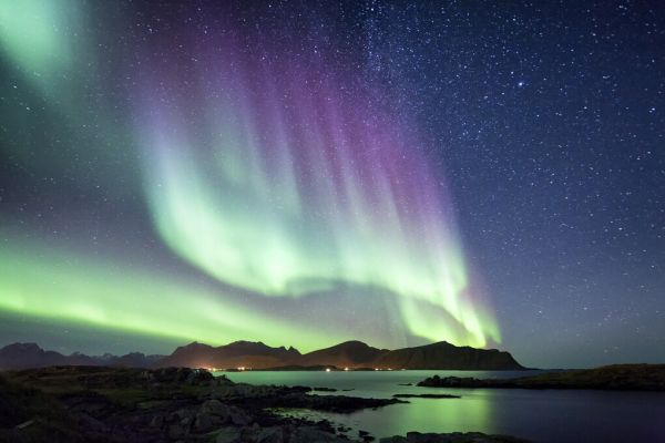 輸入壁紙 カスタム壁紙 PHOTOWALL / Aurora Borealis Northern Lights (e324999)