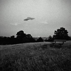 輸入壁紙 カスタム壁紙 PHOTOWALL / UFO Above a Park (e325083)