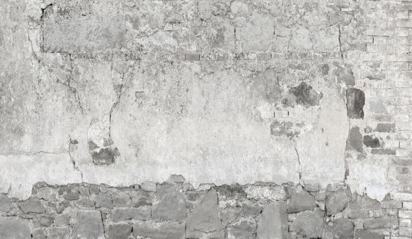 輸入壁紙 カスタム壁紙 PHOTOWALL / Cracked Stone Wall - Grey (e328193)