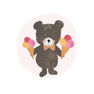 輸入壁紙 カスタム壁紙 PHOTOWALL / Icecream Bear (e328078)