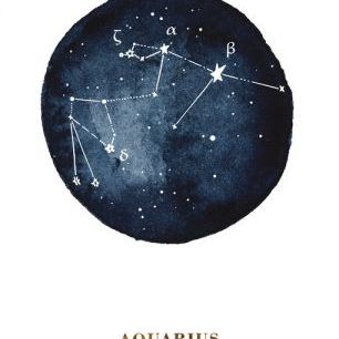輸入壁紙 カスタム壁紙 PHOTOWALL / Zodiac Sign - Aquarius (e328137)