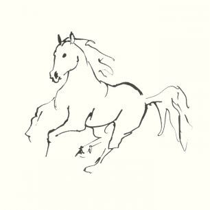 輸入壁紙 カスタム壁紙 PHOTOWALL / Line Horse (e325375)