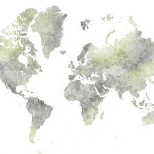 輸入壁紙 カスタム壁紙 PHOTOWALL / World Map without Text II (e325718)
