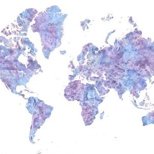 輸入壁紙 カスタム壁紙 PHOTOWALL / World Map without Text IIII (e325720)