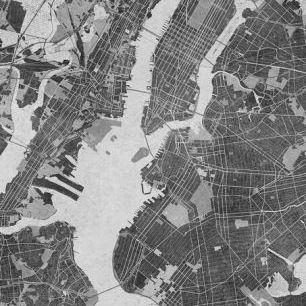 輸入壁紙 カスタム壁紙 PHOTOWALL / New York City Map (e325728)