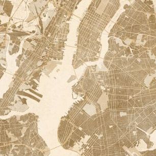 輸入壁紙 カスタム壁紙 PHOTOWALL / New York City Map II (e325729)