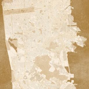 輸入壁紙 カスタム壁紙 PHOTOWALL / San Francisco Map (e325733)