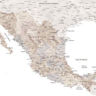 輸入壁紙 カスタム壁紙 PHOTOWALL / South America Map (e325734)
