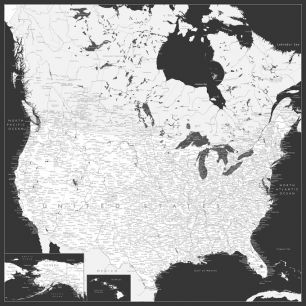 輸入壁紙 カスタム壁紙 PHOTOWALL / United States Map (e325742)