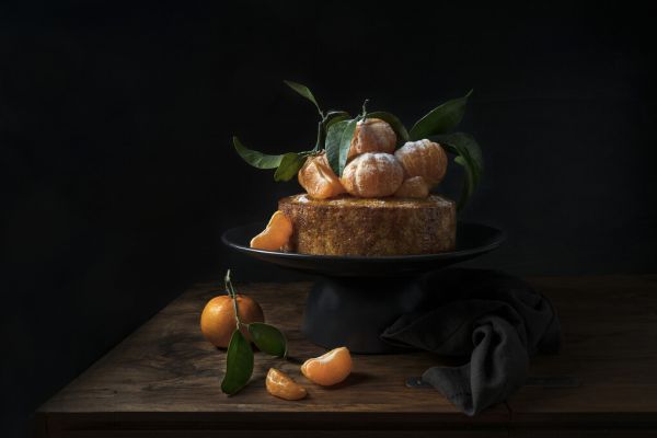 輸入壁紙 カスタム壁紙 PHOTOWALL / Polenta Cake with Sweet Mandarines (e328185)