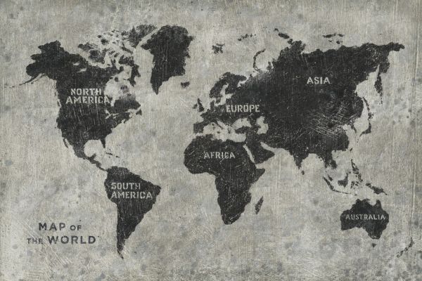 輸入壁紙 カスタム壁紙 PHOTOWALL / Grunge World Map (e327918)
