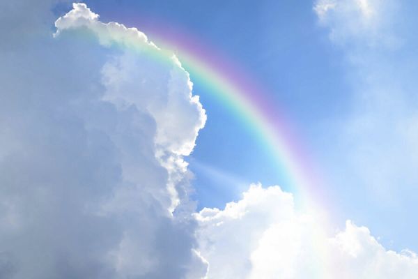 輸入壁紙 カスタム壁紙 PHOTOWALL / Cloudscape Rainbow (e327871)